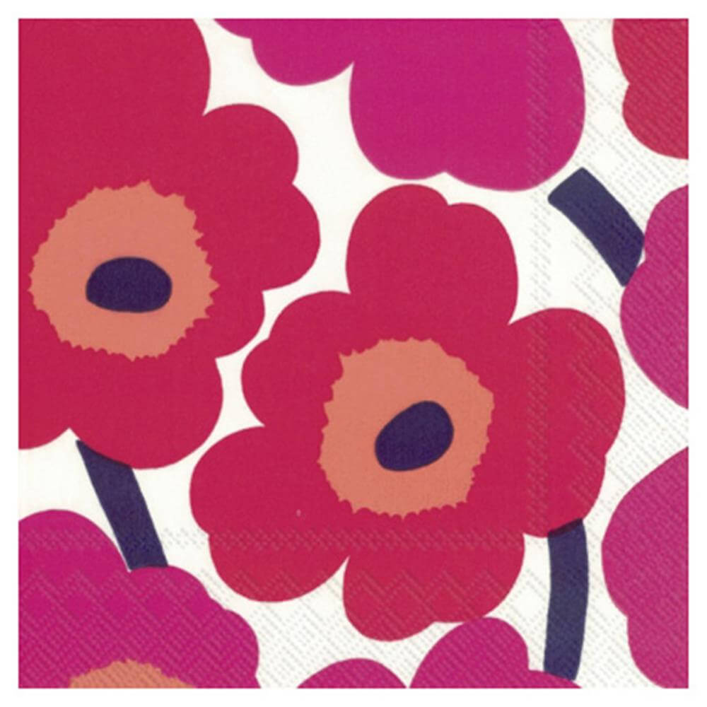 Ideal Home Range Marimekko Unikko Red Lunch Napkins